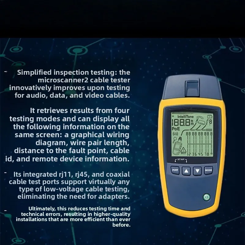 Enhanced Cable Verifier Network Cable Detection Tester