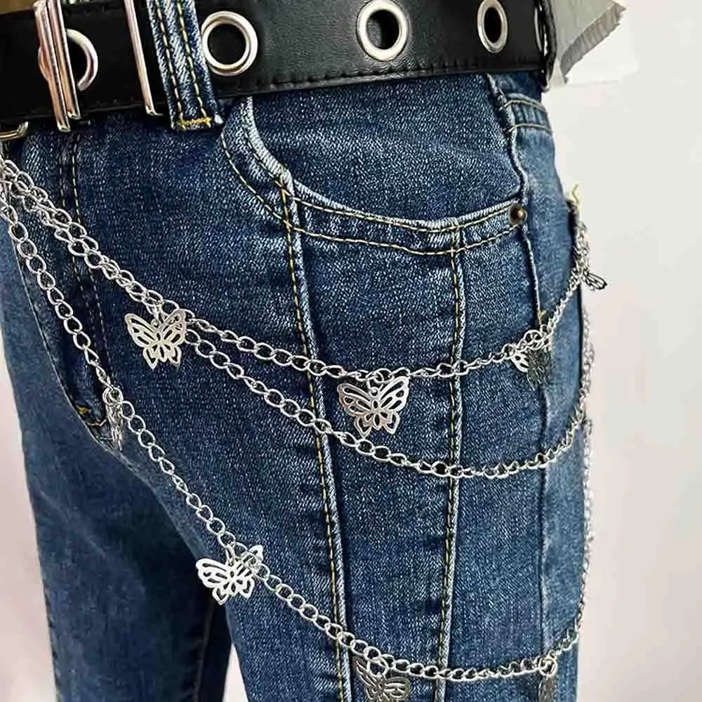 Star Pendant Alloy Chain Fashion Design Solid Color Metal Buckle Belt Waist Chain Women Waist Belt Adjustable Waistband