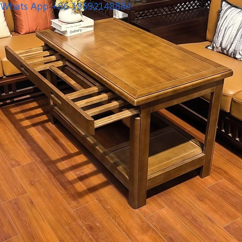 Table for Home Use, Foldable Winter Simple Kang Table, New Style Solid Wood Rectangular Heating Table, Heating Rack