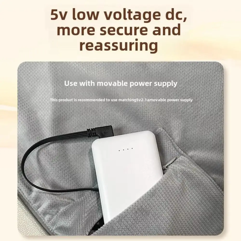 

Washable Wearable USB Heating Blanket Foldable 3 Modes Electric Heating Pad Quickly Heating Adjustable Heated Throw Blanket