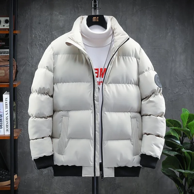 2024 Autumn and Winter New Fashion Trend Large Size Warm Coat Men\'s Casual Loose High-Quality Thick Cotton-Padded Jacket M-5XL