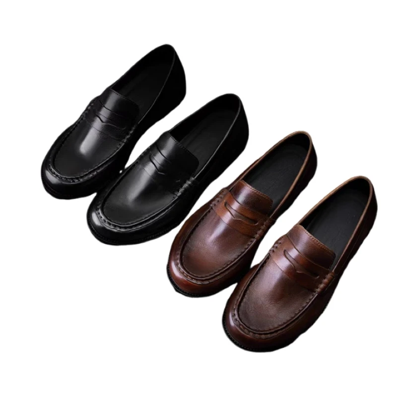 

Обувь из натуральной кожи. Элегантные мужские деловые кожаные оксфорды High Street с мягкой стелькой — идеально подходят для офиса AG1828