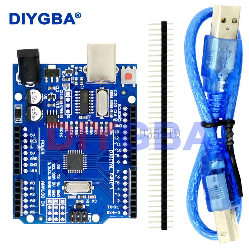 For UNO R3 Development Board ATmega328P Chip 16Mhz CH340 CH340G For Arduino UNO R3 With Straight Pin Header With USB Cable