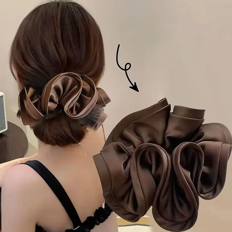 Retro Elegant French Hair Tie Fashion Temperament Ponytail Scrunches For Women Girls Simple Versatile Hair Accessories Gifts