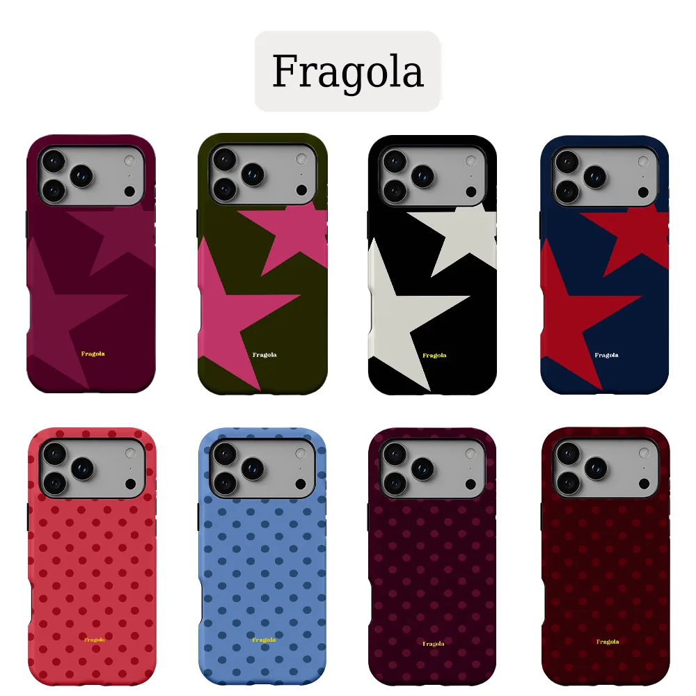 Fragola Stars Polka Dots Phone Case for iPhone 17 16e 16 15 