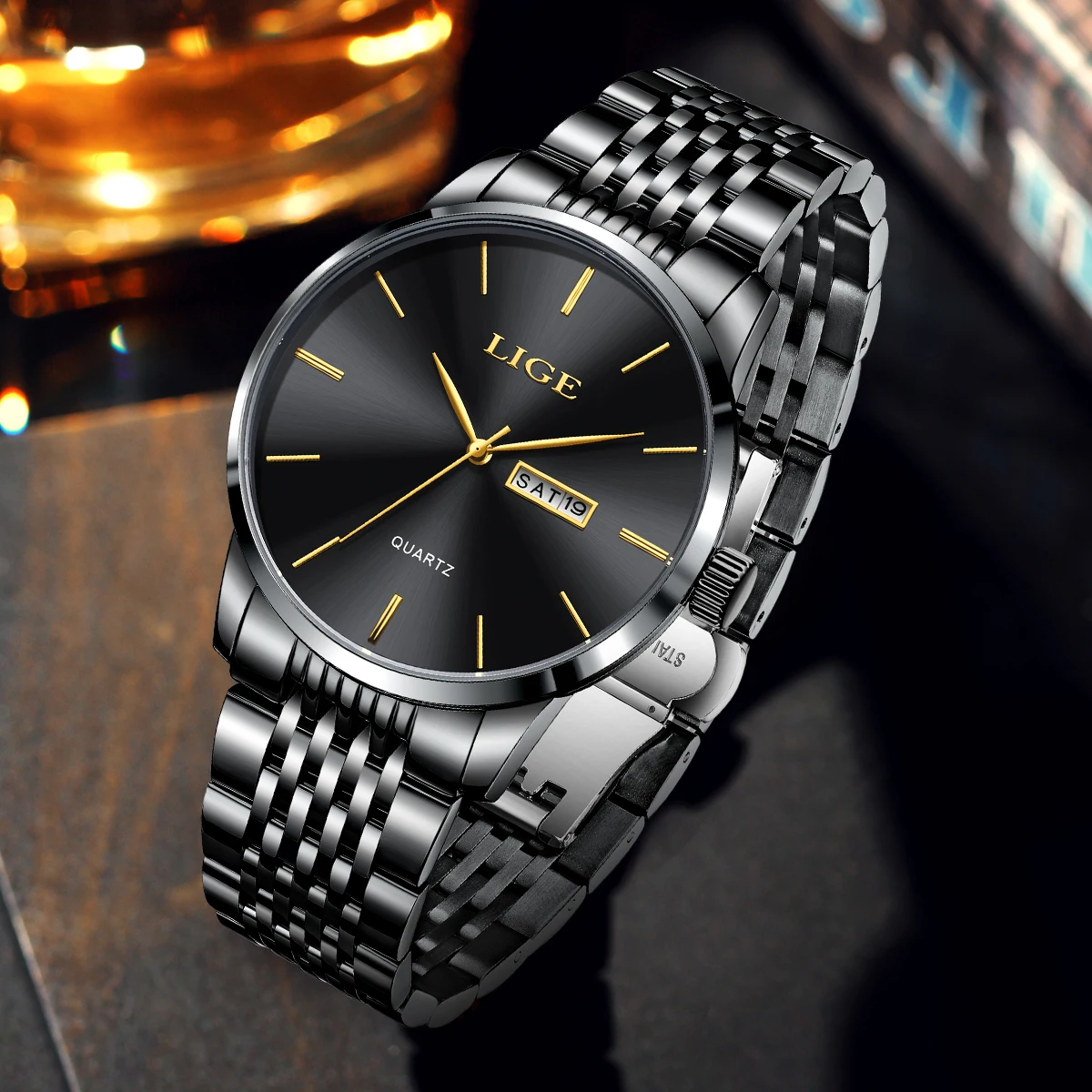 FOXBOX Original Luxury Male Watch Waterproof Luminous Date Week Sports Men's Watches Classic Business Quartz Leather Men Watch