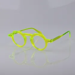 Grass Green New Designer Eyewear acetato montatura per occhiali uomo donna miopia occhiali da vista fatti a mano Vintage