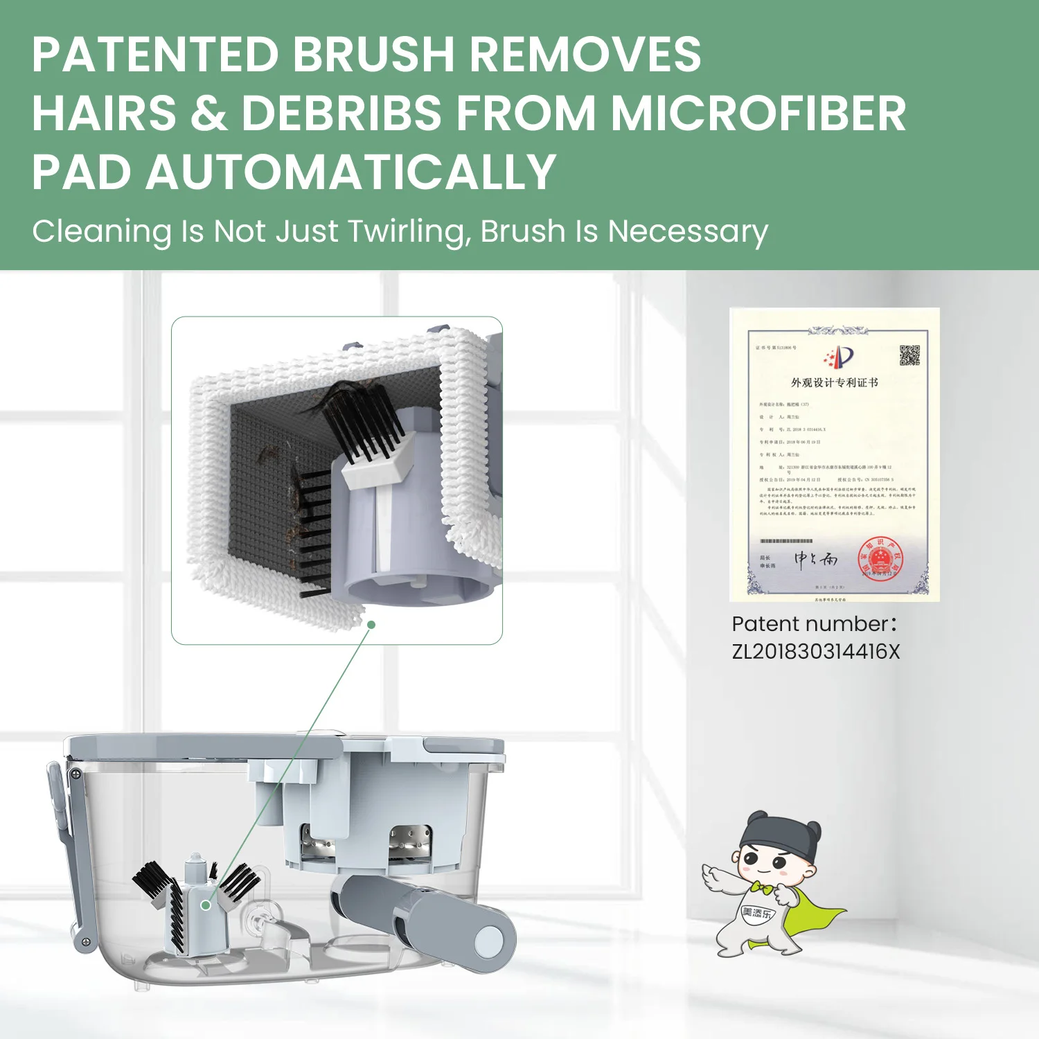 Innovative Self-Cleaning Mop with Automatic Spin, Dual Drive, Effortless Cleaning