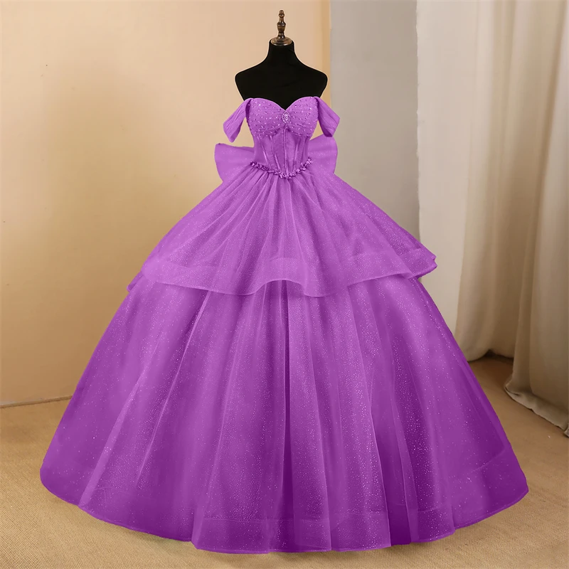 

Birthday Party Dress With Boe Tie Sweet 15 Quinceanera Dresses Ball Gown Classic 15 Year Old Dress Customized Prom Gowns 2025
