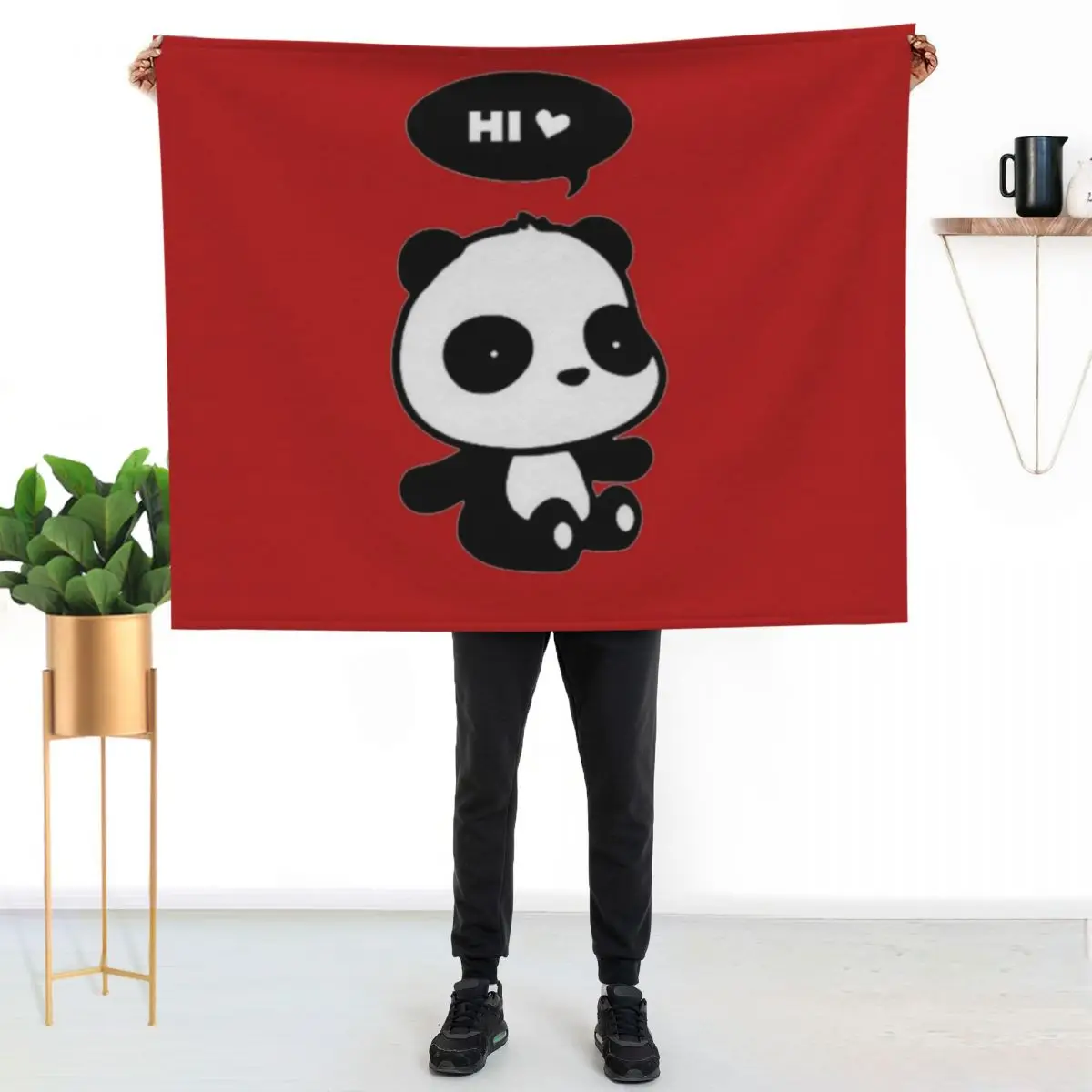 

Hi panda Throw Blanket Breathable Lightweight Blanket for Adults Kids