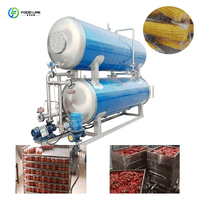 Industrial-Grade Canned Corn Double-Layer Food High-Temperature Sterilizer Multiple Models Support FL Customized