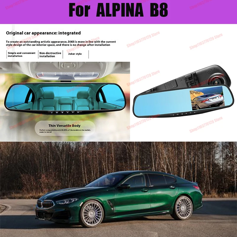 

For ALPINA B8 High definition dual lens driving recorder with front and rear dual recording reverse images Car dvr