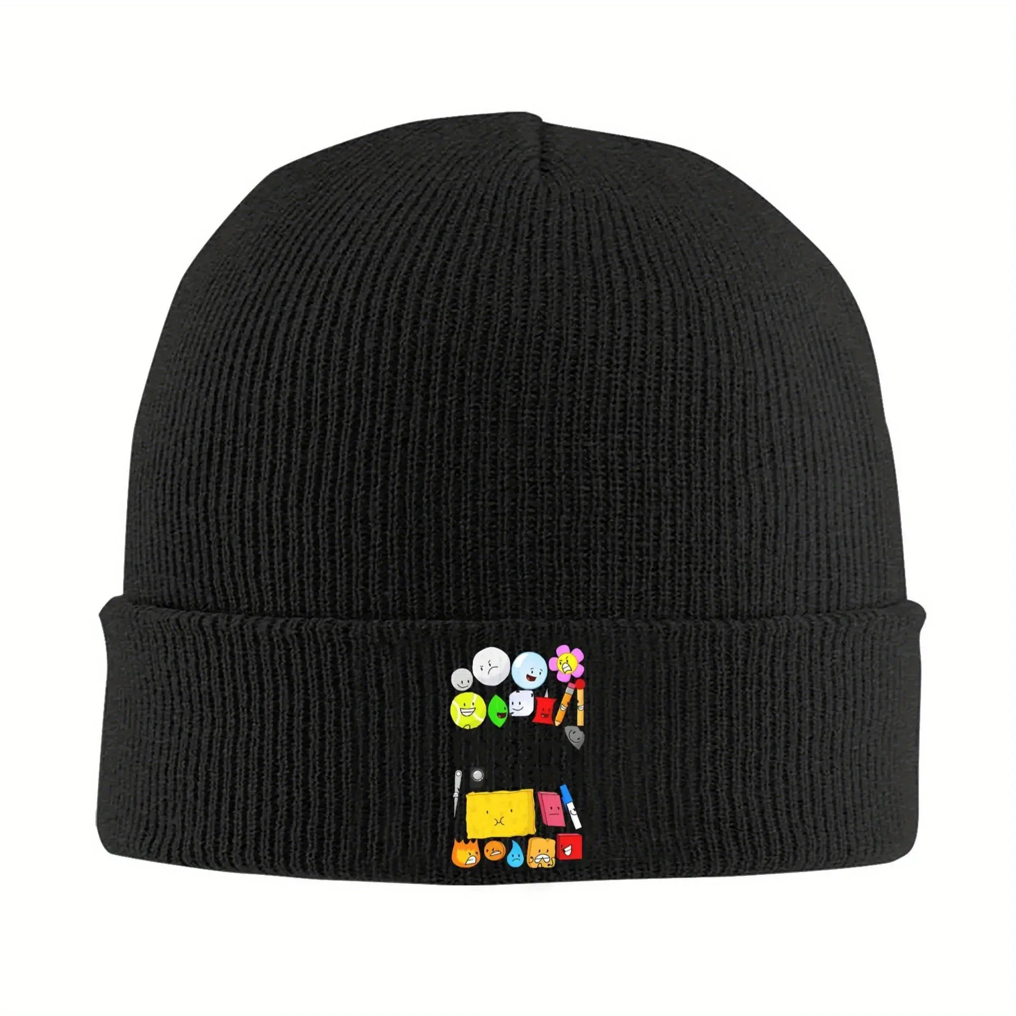 2026 New NEW BFDI Characters Cartoon Knit Hat Beanies Autumn Winter Hats Warm Acrylic Hip Hop Battle for Dream Island Cap for Me