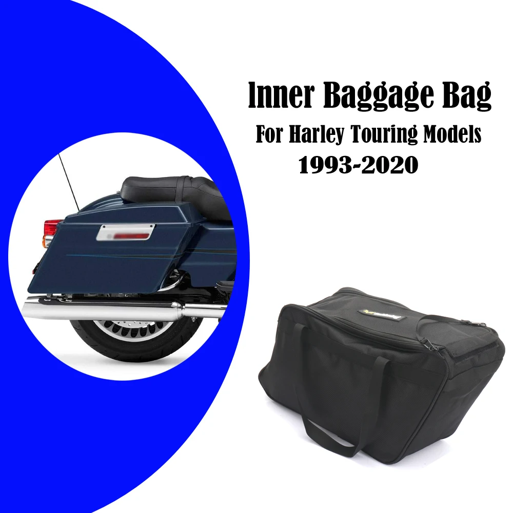 

Мотоциклетная черная седельная сумка, багажник, подкладка, седельная сумка для Harley Touring Road King Electra Street Glide Ultra Tour 1993-2023 гг.