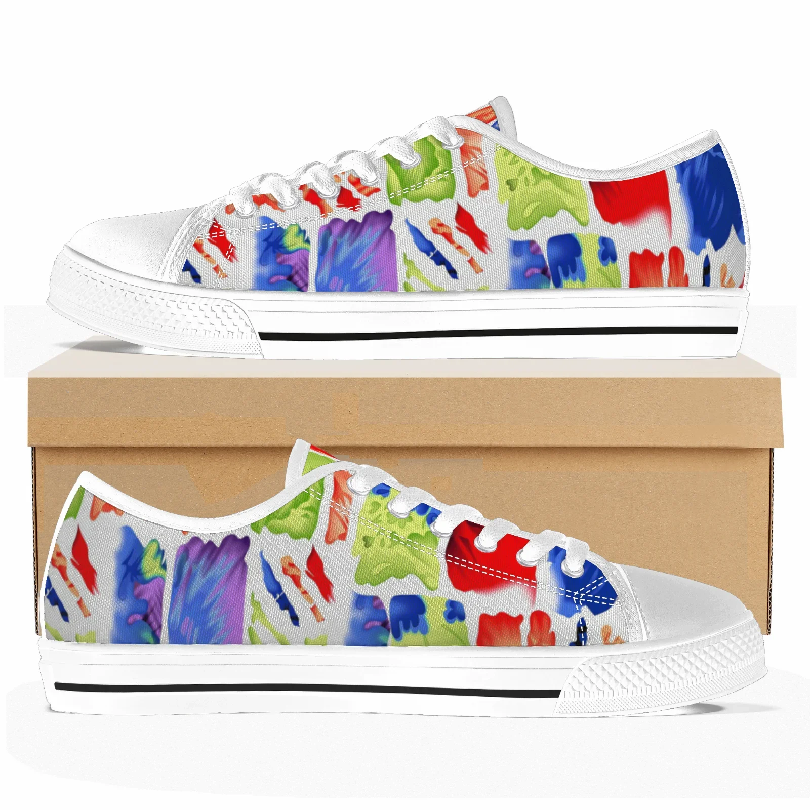 

Custom Shoes Graffiti Classic Low Top Canvas Shoes Teenage Vulcanized Shoes Flats Walking Sneakers High Quality Footwears