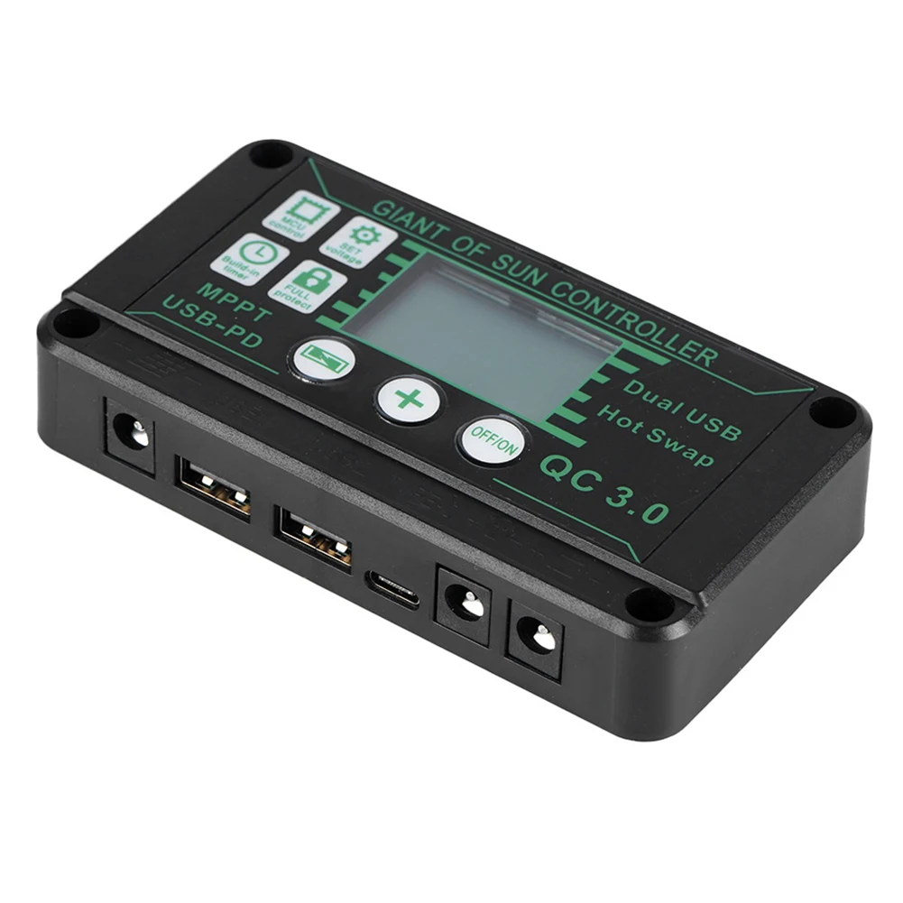 Electronic Component MPPT Charge Controller Black Efficient And Reliable Part Name Plastic Electronic Component