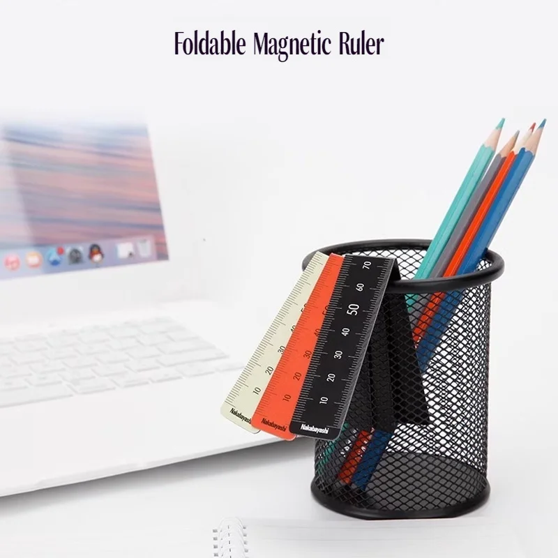 150/250 مللي متر المرجعية الحكام مرنة قابلة للطي لينة المغناطيسي حاكم المحمولة طوي بولي كلوريد الفينيل المغناطيسي الحكام أدوات الرسم اللوازم المدرسية