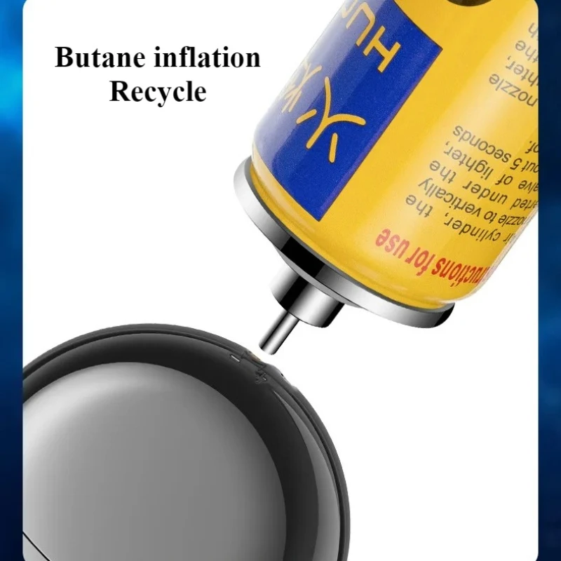 

2026 Portable Mini Metal Turbine Gas Lighter Round Magnetic UFO Red Flame Direct Windproof High End Exquisite Gift for Boyfriend