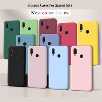 For Xiaomi Mi8 Mi 8 Case Fundas Original Case on For Xiaomi Mi 8 Shockproof TPU Liquid Silicone Protective Phone Back Cover