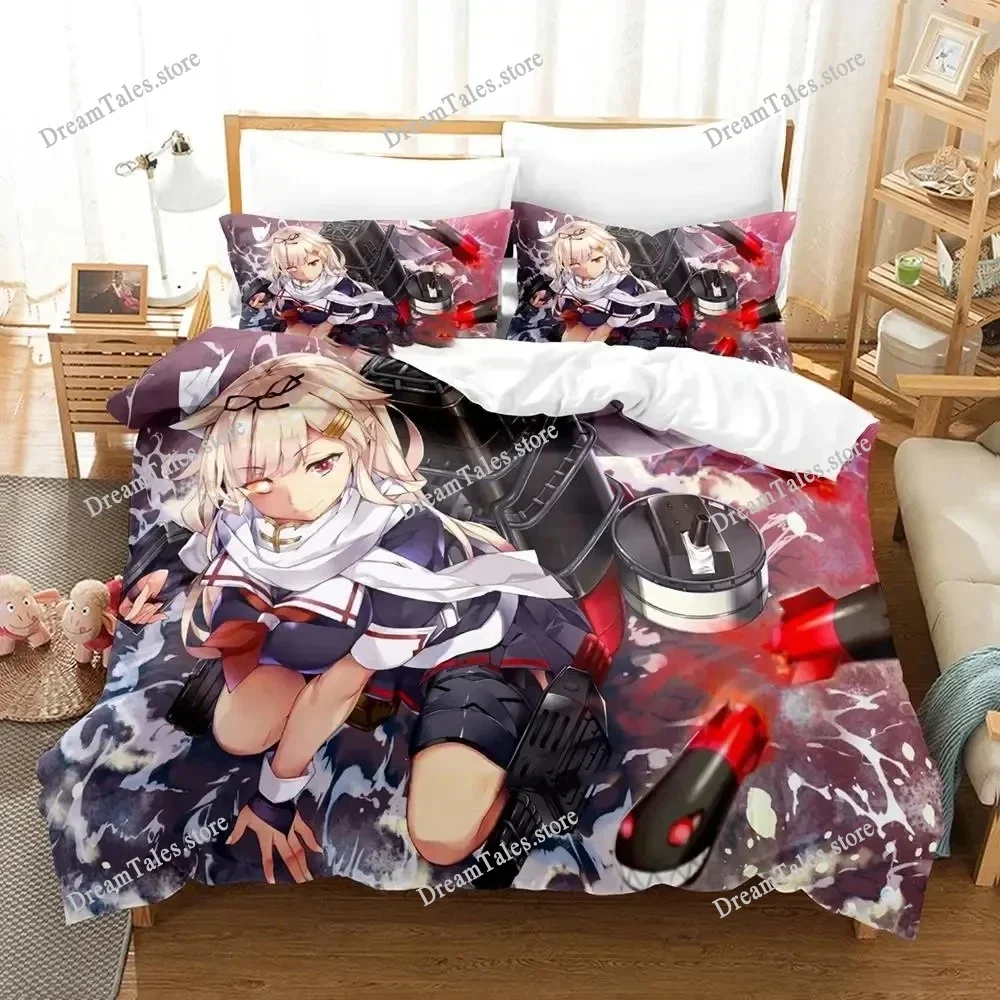 

Anime Kantai Collection Bedding Set Boys Girls Twin Queen Size Duvet Cover Pillowcase Bed Kids Adult Fashion Home Textileextile