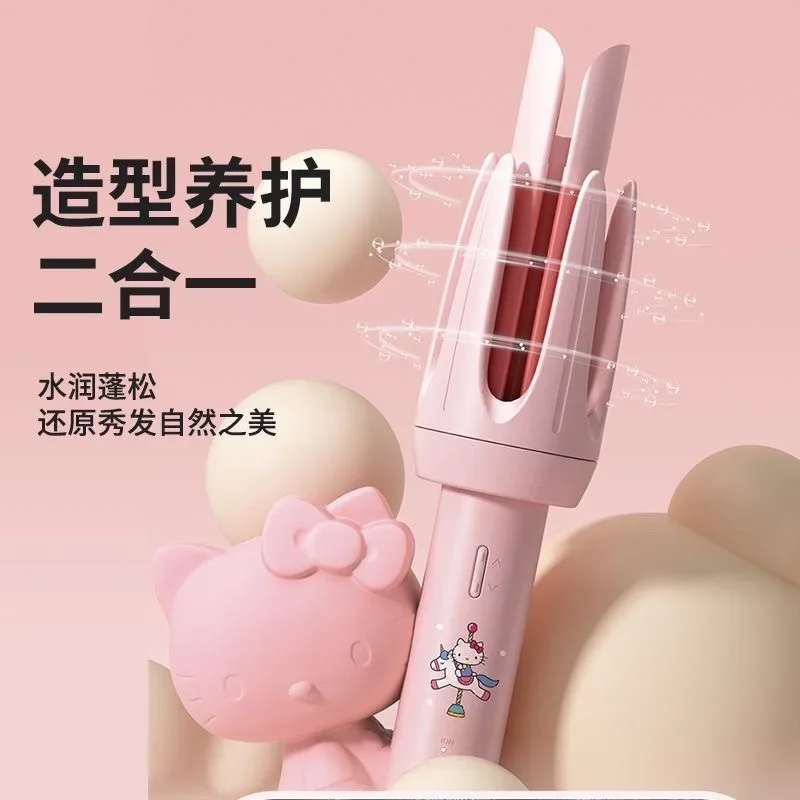 

Kawaii Hello Kitty, полностью автоматические щипцы для завивки, щипцы для завивки волос с героями мультфильмов, уход за волосами с отрицательными ионами, 40/32/25 мм, волшебная палочка для завивки волос для девочек