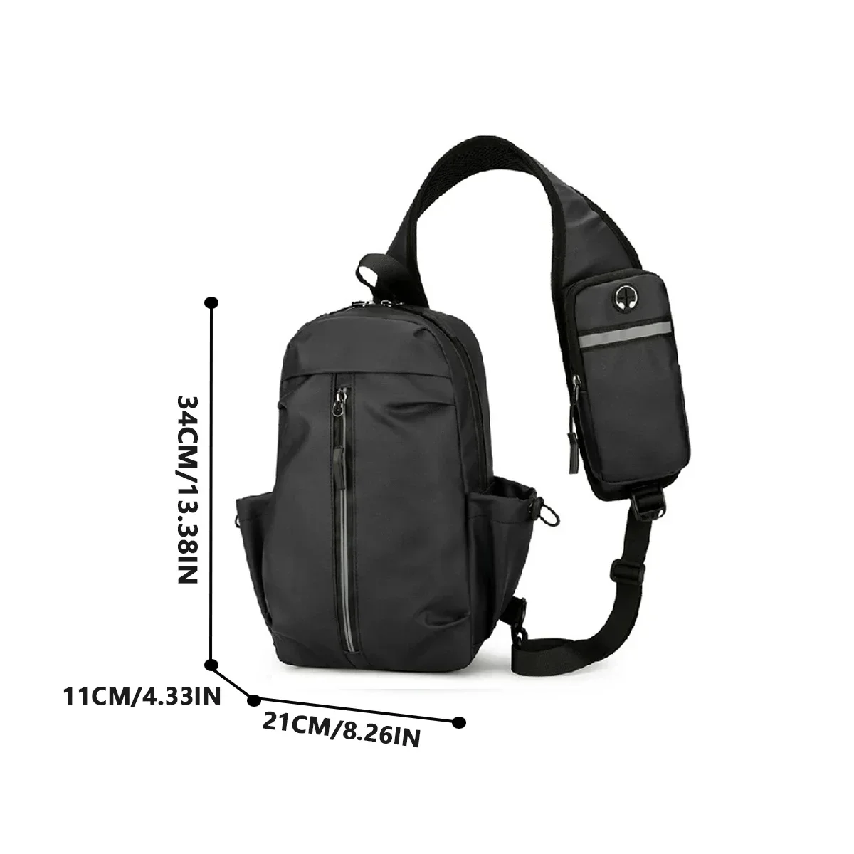 Casual men's waterproof chest bag, men's and women's crossbody bag, multifunctional mini belt sling bag men