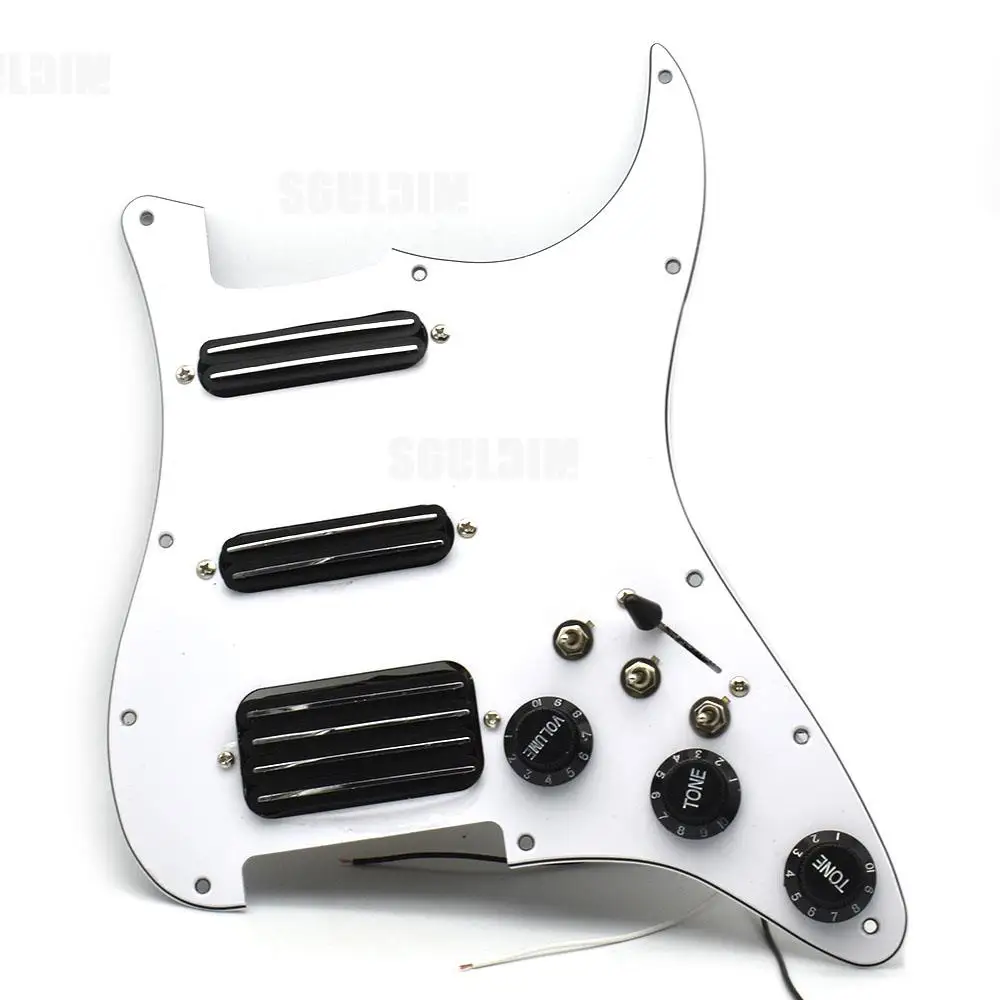 سش لفائف تقسيم التقاطات الغيتار الكهربائي بيك جارد 2 هامبوكر صغير مع لفائف بيك اب عالية الانتاج تحميل لوحة خدش السلكية #5