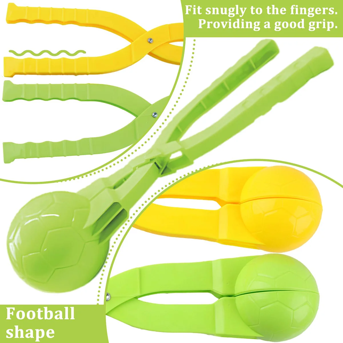 1Pc Sneeuwbal Schimmel DIY Sneeuwbal Maker Rijst Bal Schimmel Met Handvat Winter Sneeuw Speelgoed Leuke Dieren Bal shaper Voor Kinderen En Volwassenen