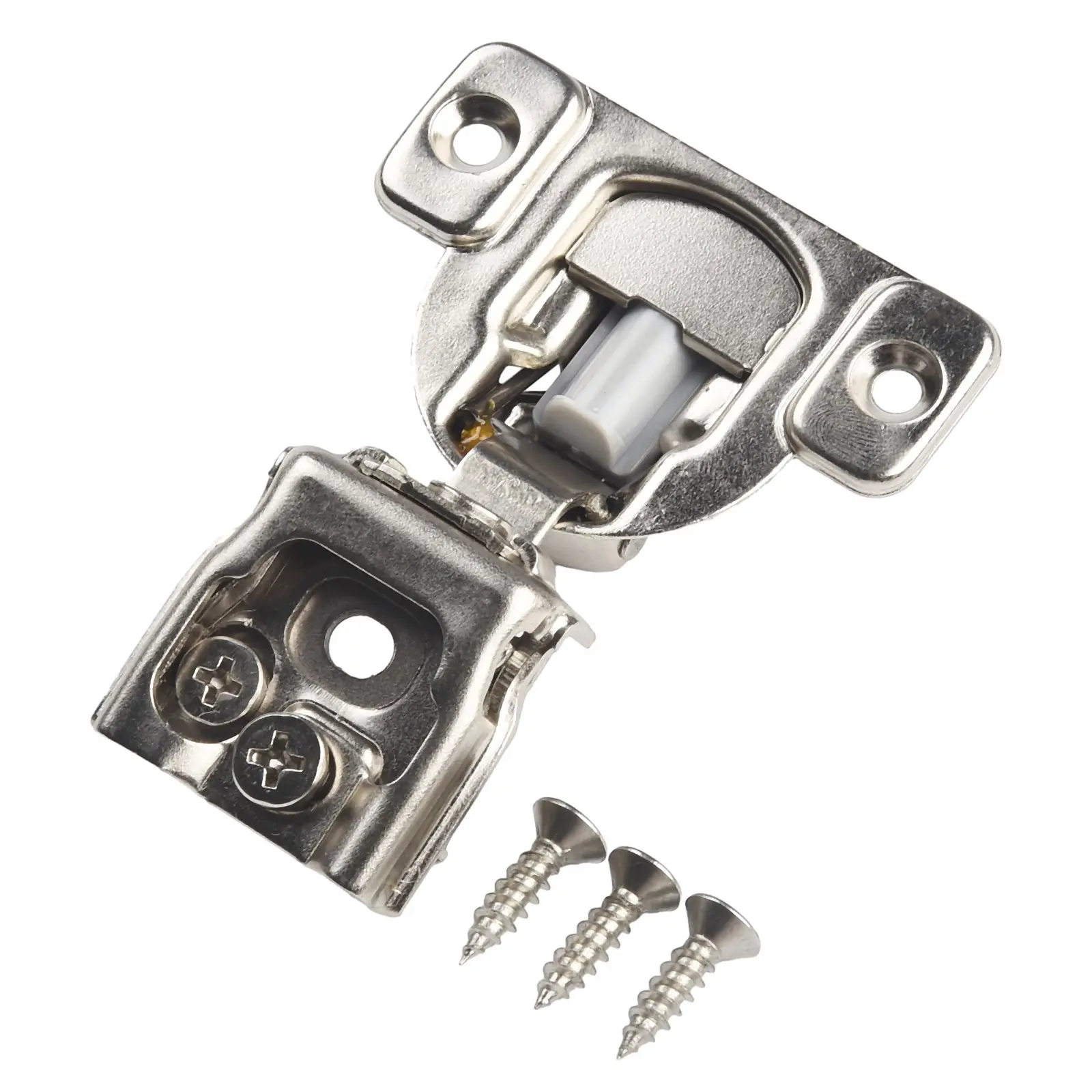 Compact Concealed Overlay Hinges for Kitchen Cabinets Featuring Soft Close Damping and 6 Directional Adjustability Steel Build