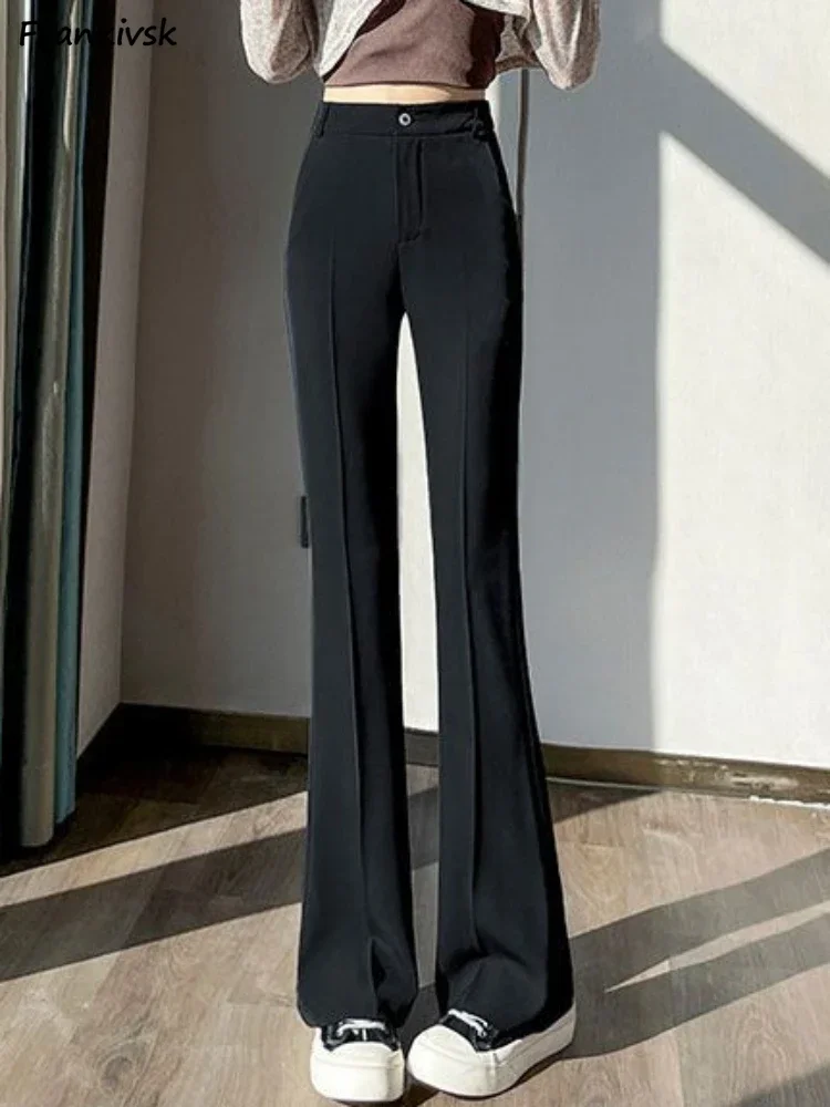 

Pants Women Solid Classic All-match Leisure Office Lady Summer Trouser Streetwear Elegant Soft Simple Popular High Waist Stylish