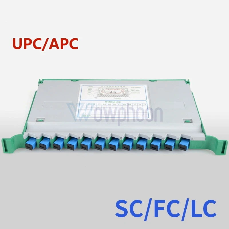 

Customized Integrative Fiber Optic Splice Tray, 12 Port Core, OM1, OM2, OM3 with SC ST, APC, UPC Adapter and Pigtail