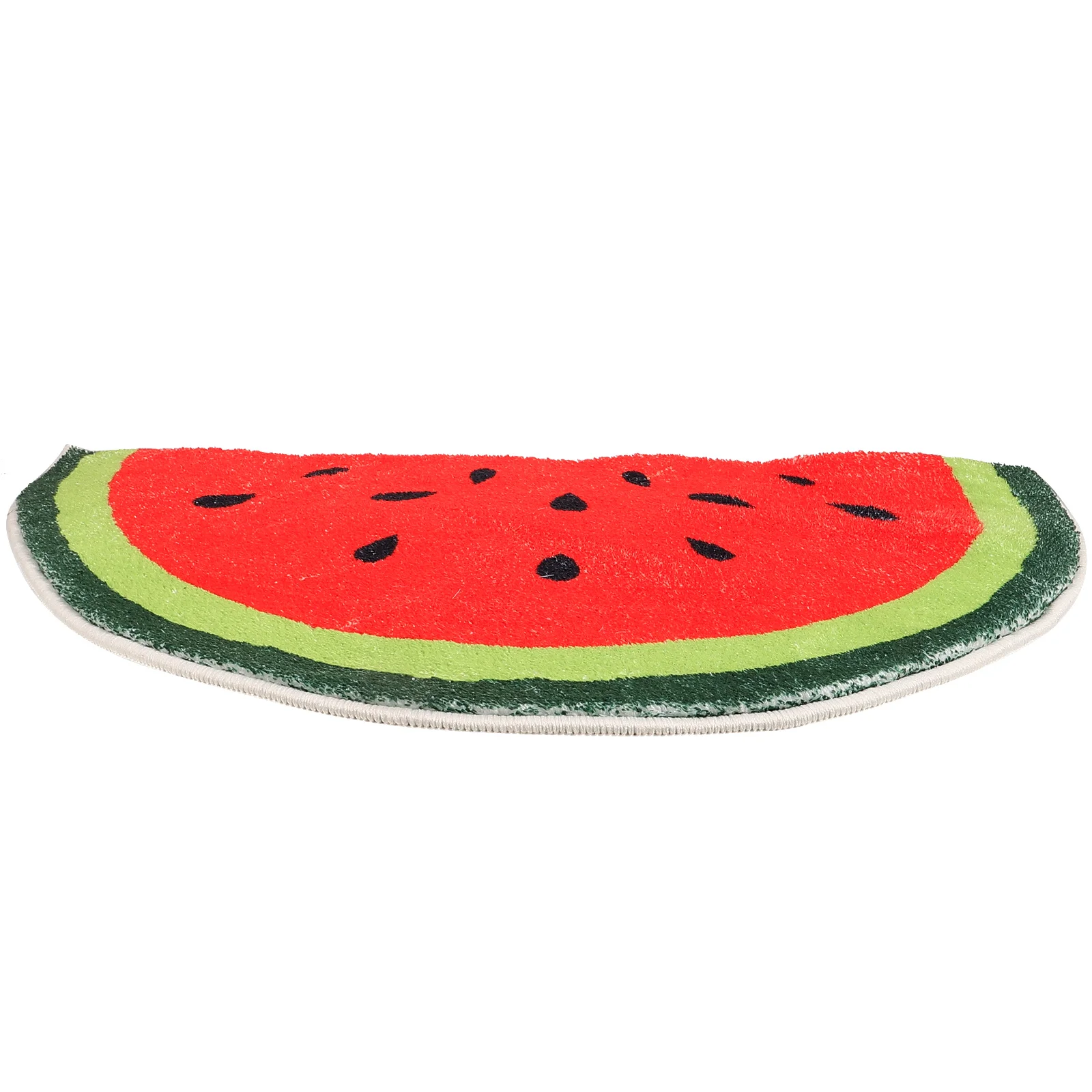 

Washable Bath Mat Watermelon Absorb Fruit Bathroom Rug Child Welcome Decorative by