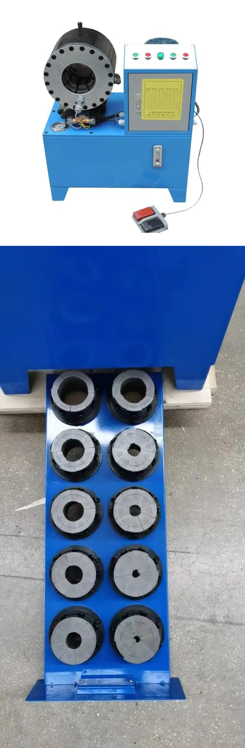 

Станок для обжима гидравлических резиновых шлангов высокого давления | Станок для быстрой смены матриц и прессования стальных заготовок