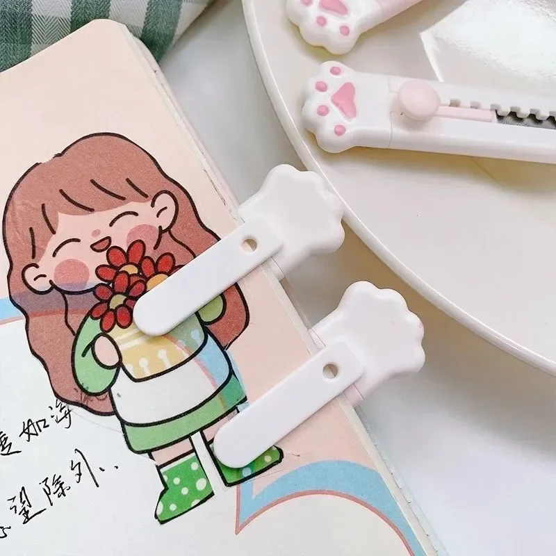 Bonita Papelería Kawaii Con Forma Pata Gato, Mini Bolsillo Plegable, Letras