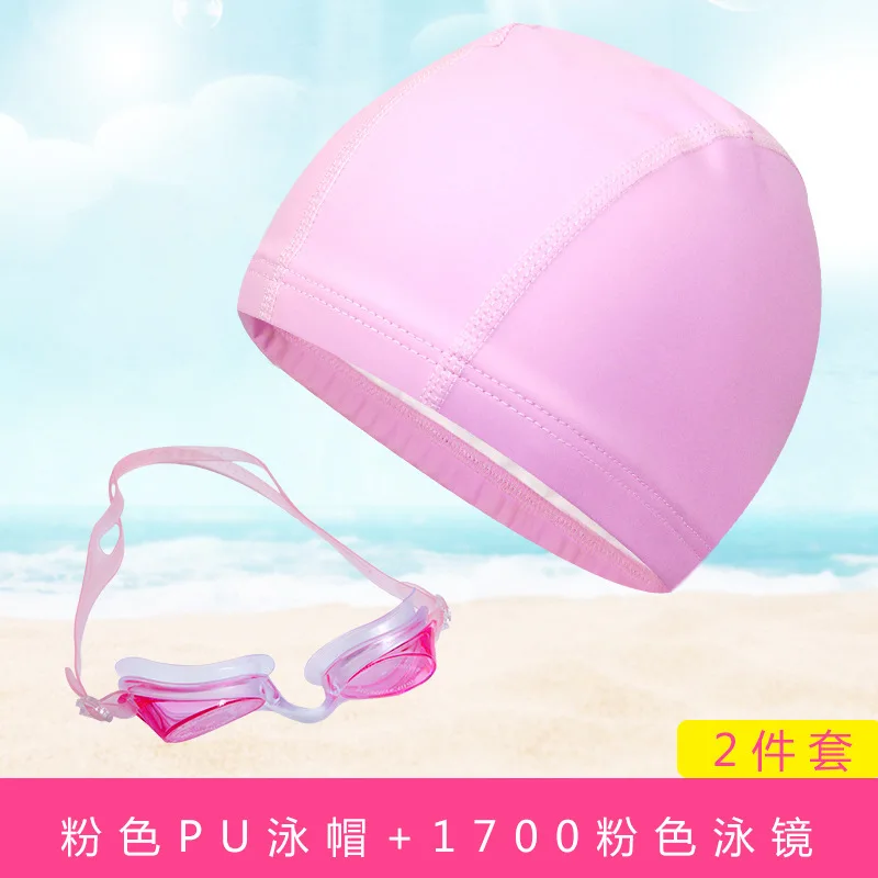 للجنسين بو قبعة السباحة مجموعات 2 قطعة/المجموعة السباحة كاب + سدادة الأذن أو نظارات الوقاية للسباحة للبالغين أطفال