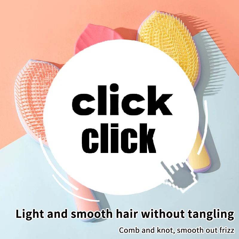 

1 шт., волшебная расческа для распутывания волос, нежная расческа для массажа кожи головы, мягкая антистатическая щетка для ухода за волосами, гладкая щетка для салона, инструменты для укладки волос