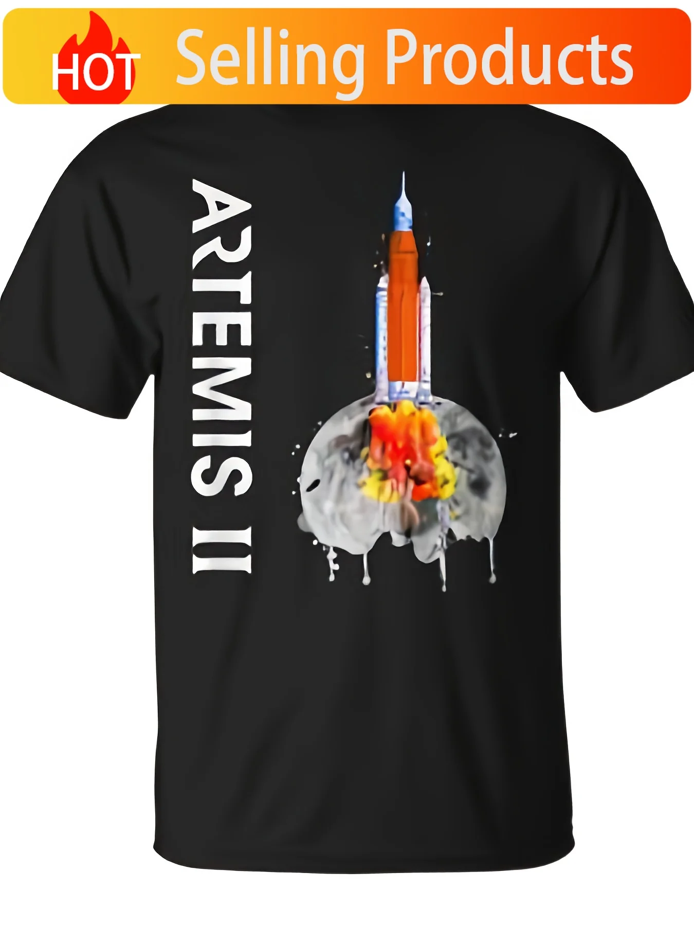 Artemis 2 SLS Rocket Launch Mission to The Moon And Beyond T-Shirt Unisex for Daily Wear 2025 Funny Christmas Novelty Men'S T-Sh