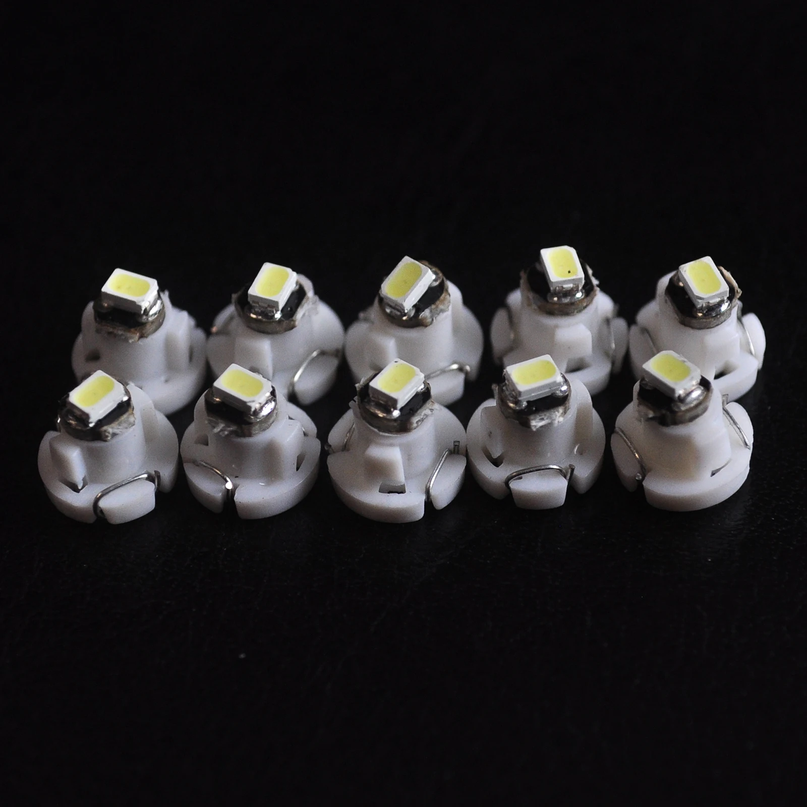 10pcs White T4/T4.2 Neo LED Cluster Instrument  Climate Base Light Bulbs