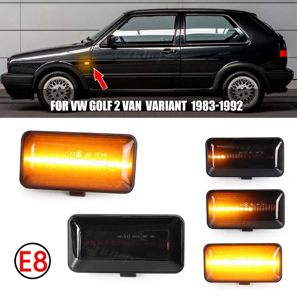 Amber Yellow Smoke Side Marker Lights Turn Signal Lights led Indicator For VW Golf 2 3 Passat B3 Vento Jetta A2 A3 Seat Ibiza 2