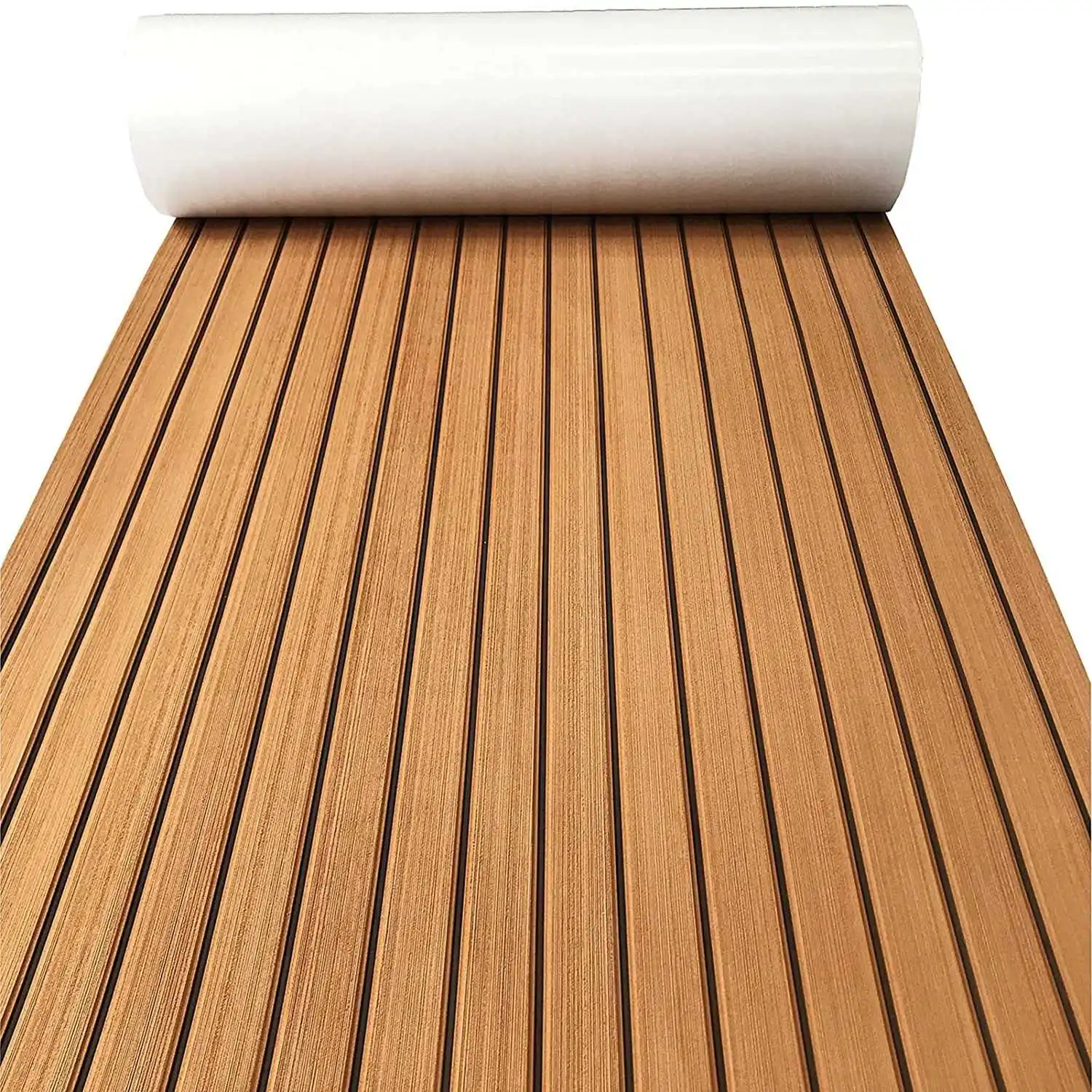 

2400x900x5mm Boat Flooring Self Adhesive EVA Boat Yacht Marine Flooring Faux Teak Decking Sheet Pad Foam Floor Mat