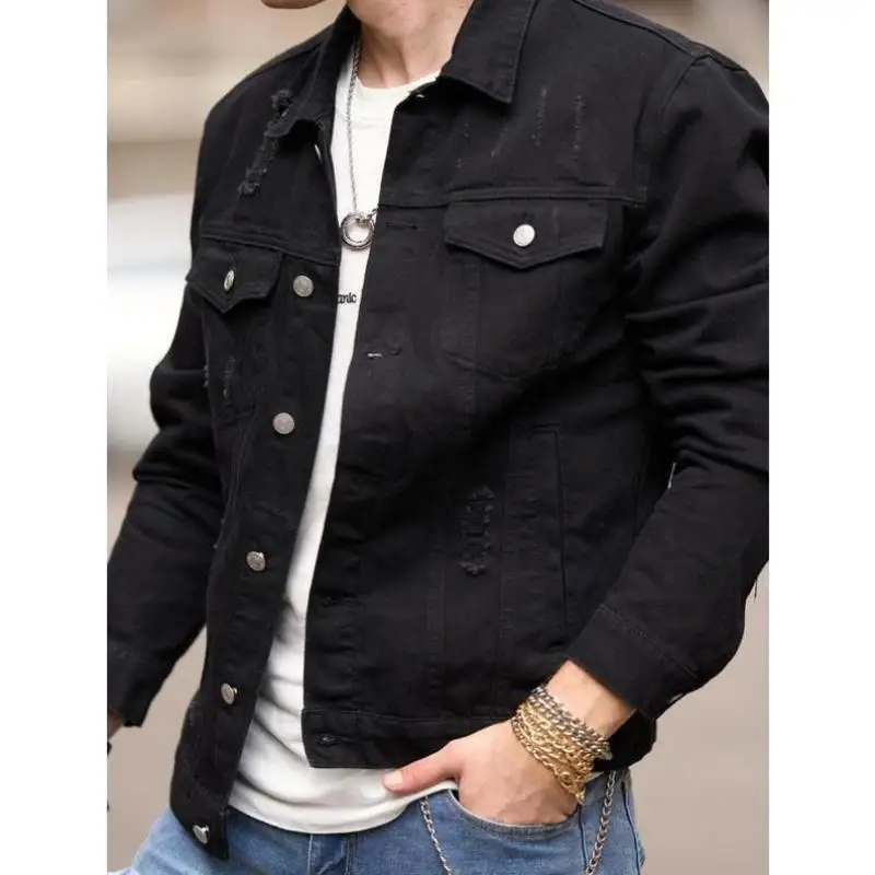 

Casual Men's Original Color Jaet with Front Button ket Design ort Sle V-Ne Seven Sve for Middle-Aged And ly