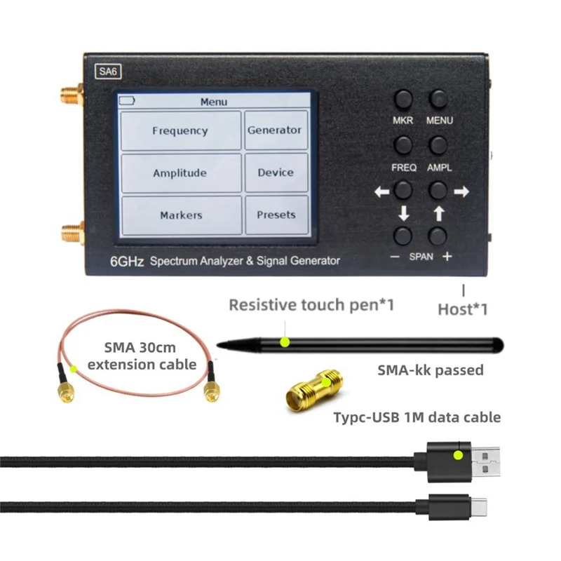 Analizzatore di spettro SA6 6GHz generatore di segnale SA6 sorgente di segnale RF wi-fi 2G 4G LTE CDMA GSM Beidou GPR