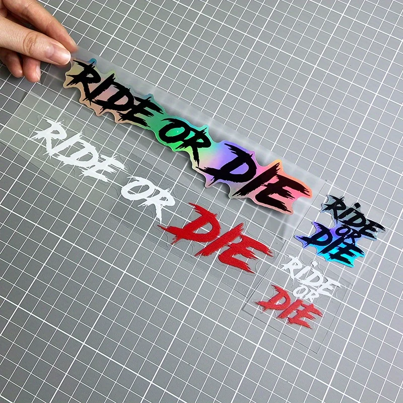2 قطعة ركوب أو يموت دراجة نارية ملصقات مقاوم للماء ل خوذة دراجة نارية DIY بها بنفسك الطريق دراجة العلوي أنبوب الإطار ذاتية اللصق شارات الفينيل