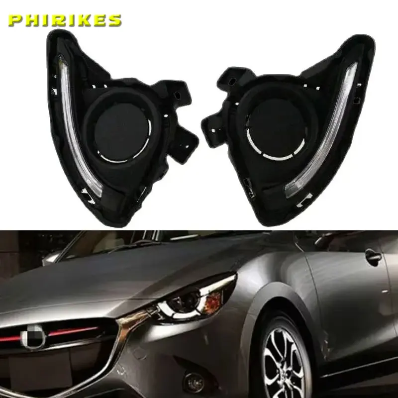 

For Mazda 2 Mazda2 Demio 2015 2016 LED Light Universal Car Daytime Running Light DRL Bright Light Car Night Driving Fog Lamp