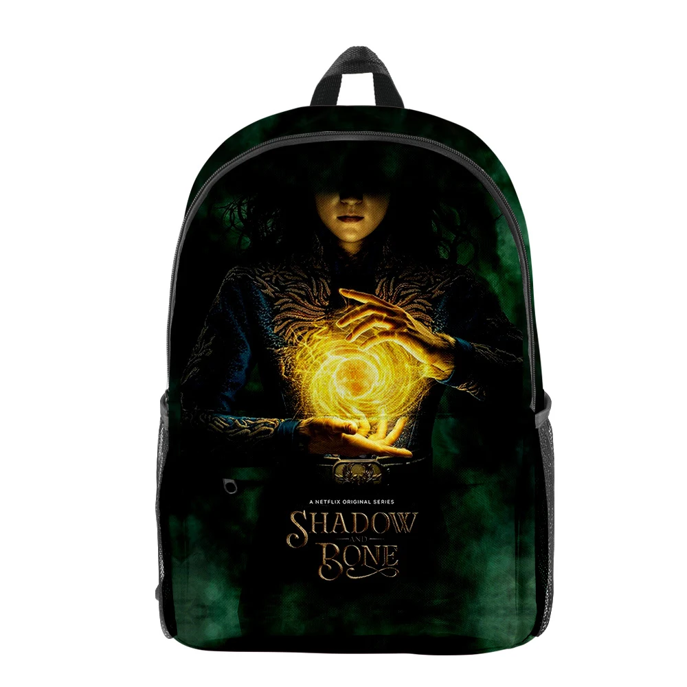 Classic Popular Funny Shadow and Bone pupil Bookbag Notebook Backpacks 3D Print Oxford Waterproof Boys/Girls Travel Backpacks