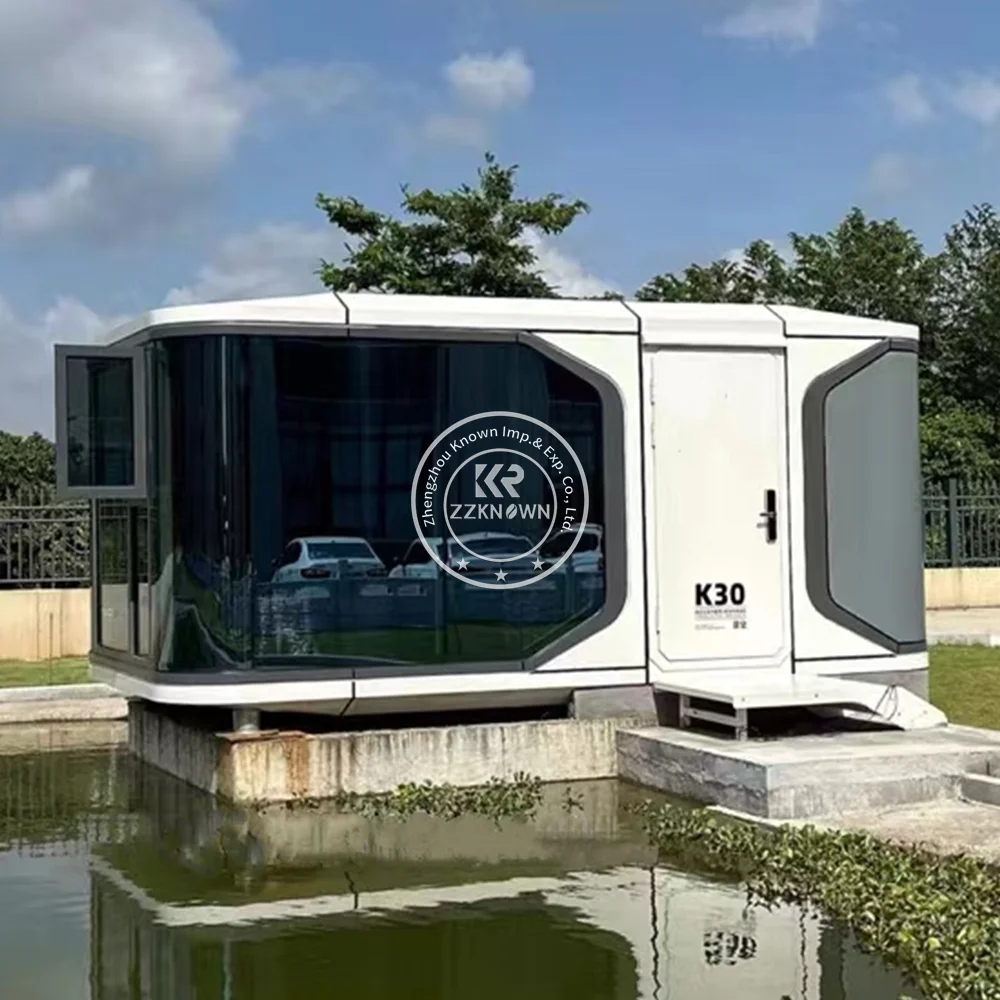 Modern Outdoor Camping ECO Modular Container House Mobile Home Log Cabin Mini Capsule Room Hotel Prefabm Modular Tiny Home