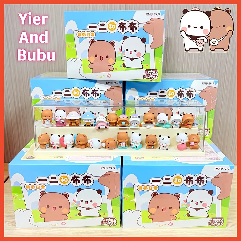 

Подлинная повседневная жизнь пары Yier и Bubu серии V3, слепая коробка, милая коллекция фигурок, украшение для рабочего стола, игрушка, рождественский подарок