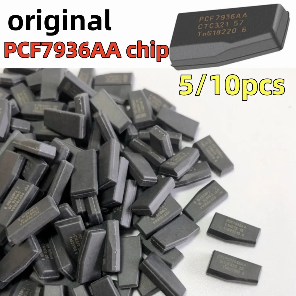 5/10pcs Original PCF7936AA ID46 Transponder Chip T19 7936AA Unlock ID 46 PCF7936 (update of PCF7936AS) Blank Carbon Auto Chip