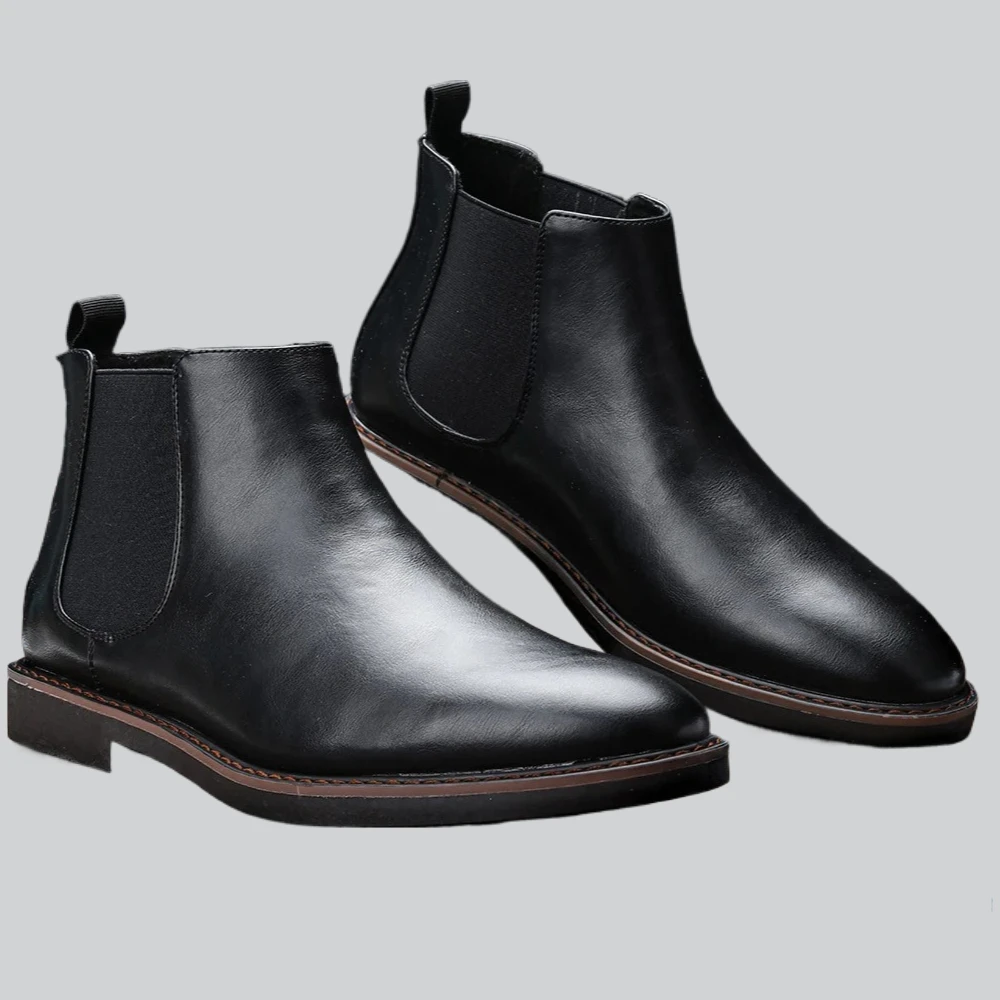 

Mens Shoes 40~46 Chelsea Boots Men 2025 Brand Comfortable Fashion Leather Boots