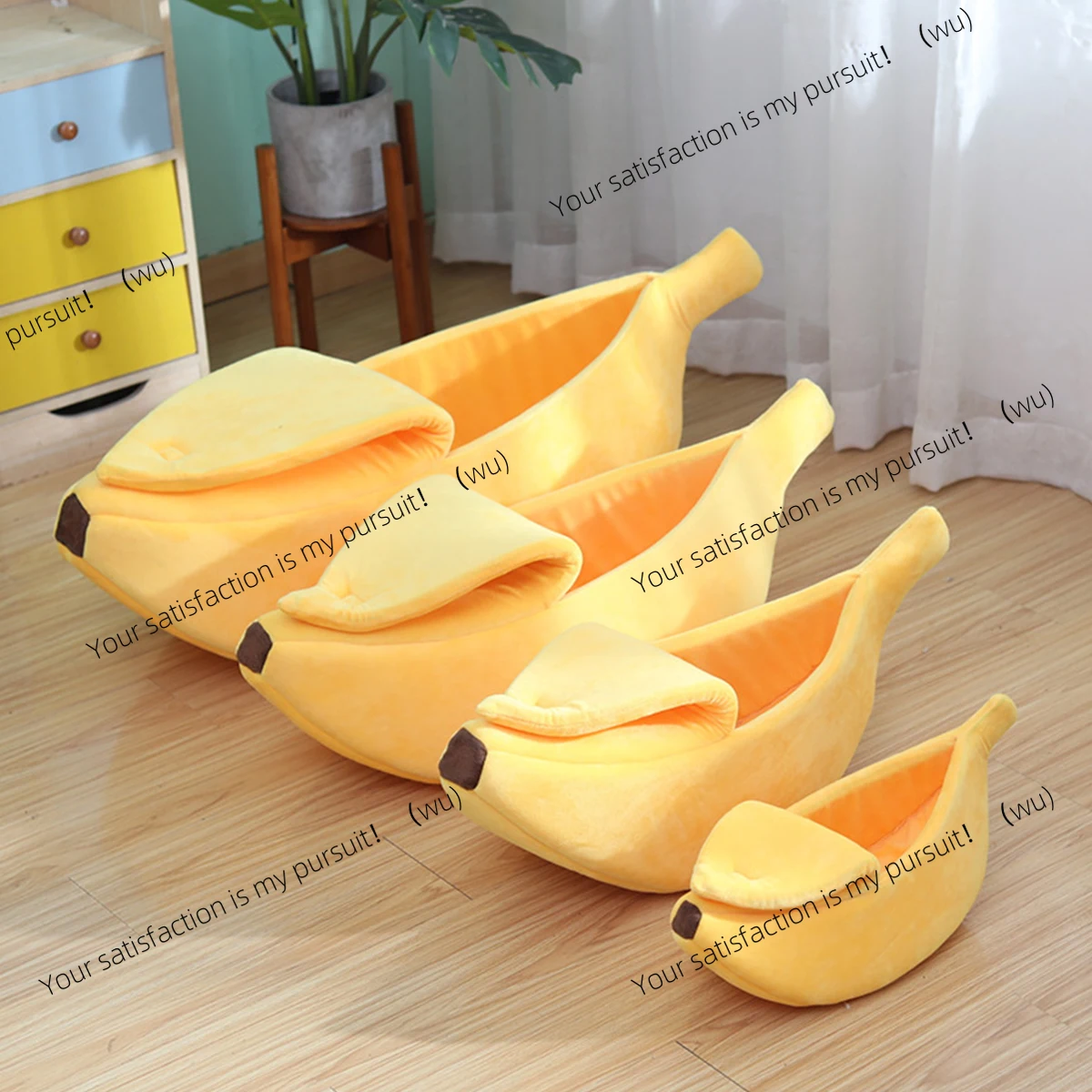 

Banana pet bed, dog bed, creative soft cot, cat litter, comfortable dog sofa